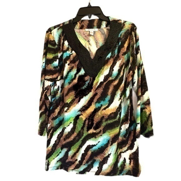 Women’s 3/4 JM Collection Sleeve Knit Top - Size Medium - NWOT - Picture 1 of 5